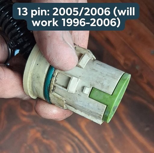 4L60E 13-pin case connector pin side, 2005-2006