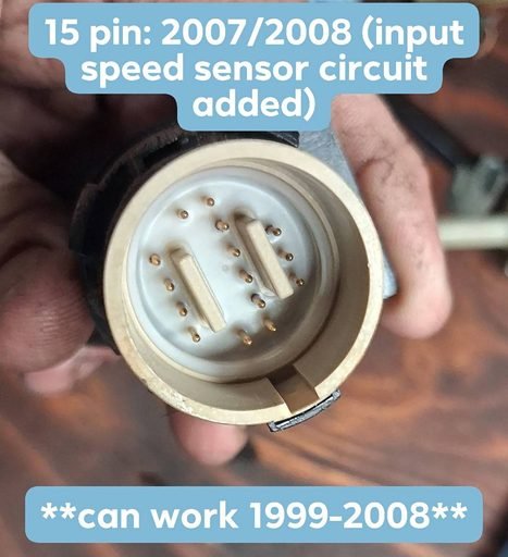 4L60E 15-pin case connector pin side, 2007-2008